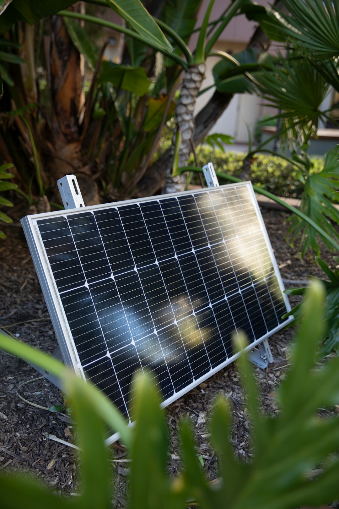 services-02 a-solar-panel-laying-on-the-ground-in-a-garden-jlb7b-fkkfi